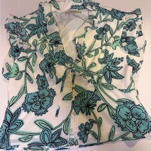 LOFT Sleeveless Floral Blouse